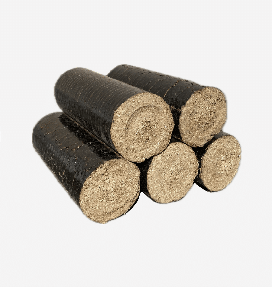 ROUND hardwood briquettes, 10 kg