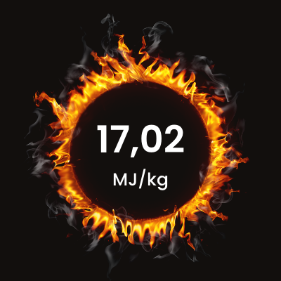 Calorific value: 17.02 MJ/kg